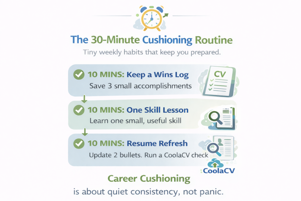 Career cushioning: A 30-Minute Cushioning Routine.”